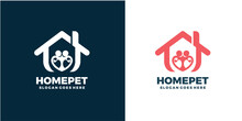 Pet House Home Logo Vector Icon Illustration