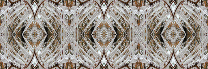Ice texture. Futuristic seamless pattern of icicles on the trees. Icicles in early spring. Spring ice rain. Prints for web design. Printing on wallpaper, T-shirts, bed linen or wrapping, textiles.