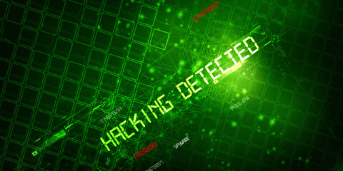 Wall Mural - 2D illustration Hacked data online code background
