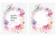 胡蝶蘭の水彩画。花のおめでとうカードデザイン、Generative AI