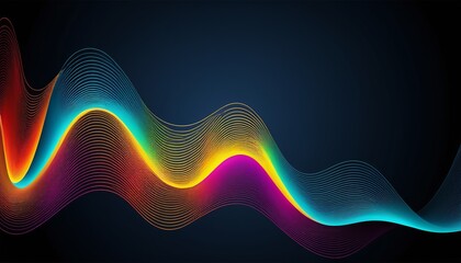 Poster - Graphic Design of Abstract Flowing Wavy Lines in Modern Style