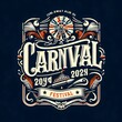 carnival with a Ferris wheel in the background Generative Ai