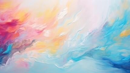  Watercolor pale background. Blue, pink and yellow colors.