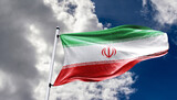 Fototapeta Miasto - The national flag of the Islamic Republic of Iran. country in West Asia.