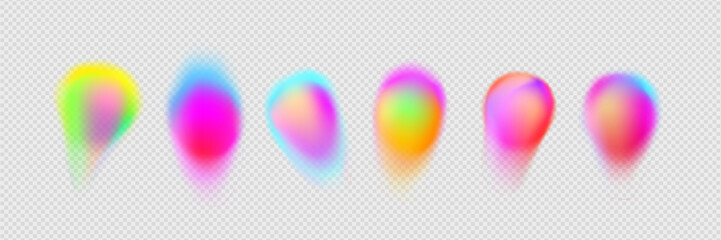 Poster - blur gradient circle abstract shape with gradation of fluid color on transparent background. vector 