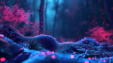 A Mesmerizing 3D Abstract Depiction Of A Futuristic Cybernetic Ecosystem Teeming With Magnificent Digital Wildlife. Immerse Yourself In This Dazzling Visual Spectacle That Combines Technolog