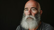 © Nijat - A wise, seasoned gentleman exudes confidence with his bald head and magnificent flowing grey beard. His captivating gaze betrays a lifetime of experiences, making him an intriguing subject f