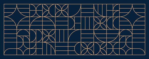 Luxury abstract gold art deco pattern background.