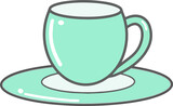 Fototapeta Motyle - green tea cup vector