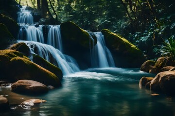 Sticker - waterfall in the park