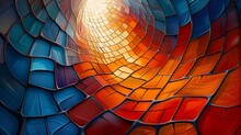 A Vibrant Kaleidoscope Of Abstract Shapes And Hues Illuminate A Mesmerizing Tunnel Of Stained Glass, Inviting The Viewer To Immerse Themselves In A World Of Art And Light