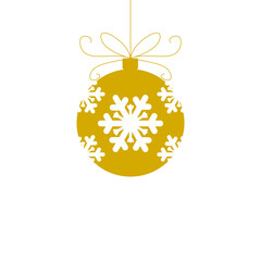 Wall Mural - Christmas ball icon isolated on transparent background