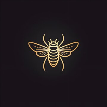 logo vector illustration Linear style Bee Logo template