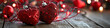 red heart shaped christmas balls
