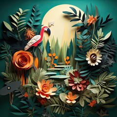 Naklejka na meble Fantasy Floral Border