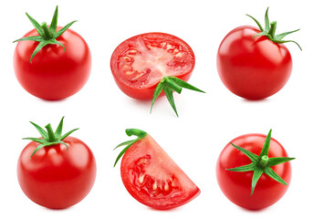 Wall Mural - Isolated red tomato collection