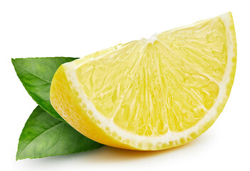 Sticker - Lemon isolated on white background