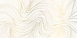 Vector gold waves abstract pattern, luxury curve premium background. Graphic texture pattern, modern glitter banner, flow wallpaper