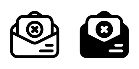 Editable rejected, denied, job application letter, applicant, job vacancy vector icon. Work, office. Part of a big icon set family. Perfect for web and app interfaces, presentations, infographics, etc