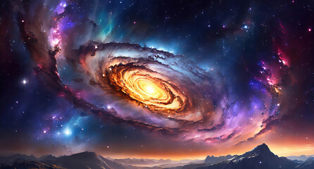 Gorgious Galaxy and universe light galaxies sky in space planets and stars