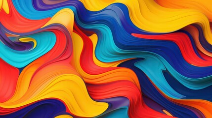 Wall Mural - abstract colorful background with waves 