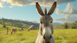 Rural Radiance: A Photorealistic Portrait of a Donkey