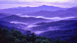 Mountains Nature Landscape Fog Forest: Blue Ridge Hill Trees with Sky Travel Beauty Outdoors Scenic View Sunrise