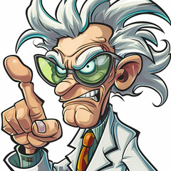 Crazy scientist character
