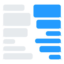 Message bubble chat conversation box. Vector illustration