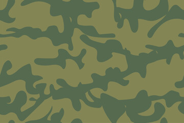 Wall Mural - Camouflage Woodland Vector. Green Camo Paint. Vector Seamless Camouflage. Army Brown Canvas. Abstract Camo Spot. Seamless Splash. Digital Dirty Camouflage. Grey Fabric Pattern. Modern Green Pattern.