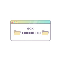 Poster - y2k interface, Icon, download popup, waiting for interface element