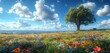 Blooming Bliss: A Vibrant Spring Scene Generative AI