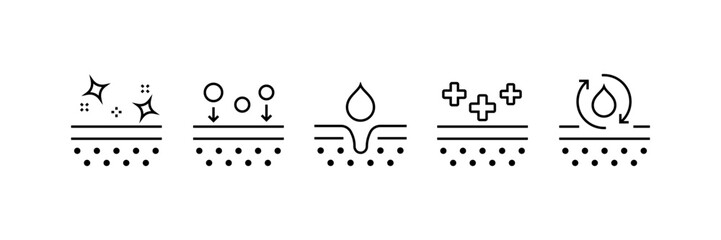 Poster - Membrane icons set. Linear style. Vector icons