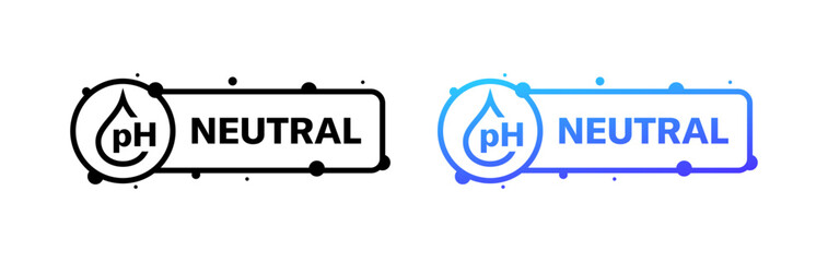 Poster - Neutral icons. Neutral ph icons. Linear and flat style. Vector icons