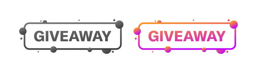 Poster - Giveaway icons. Flat style. Vector icons