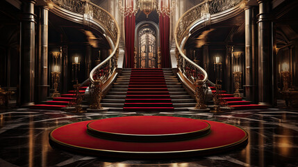 Wall Mural - VIP luxury entrance with red carpet