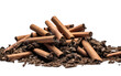 cigarettes ash smoked stack on white or PNG transparent background.