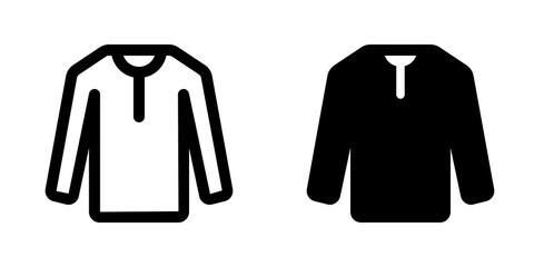 Wall Mural - Editable long sleeve t-shirt vector icon. Clothing, fashion, apparel. Part of a big icon set family. Perfect for web and app interfaces, presentations, infographics, etc