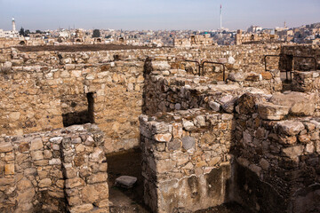 Aerial view of Amman city the capital of Jordan. City scape of Amman.