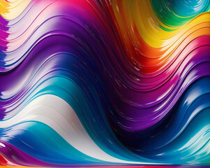 Poster - abstract background of multi-colored lines of oil paint . generated ai