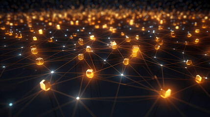 Wall Mural - abstract background of future network technology and network connections