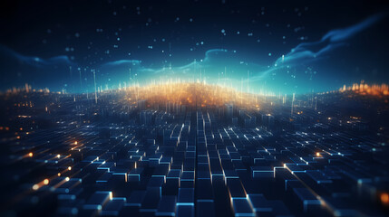 Wall Mural - abstract background of future network technology and network connections