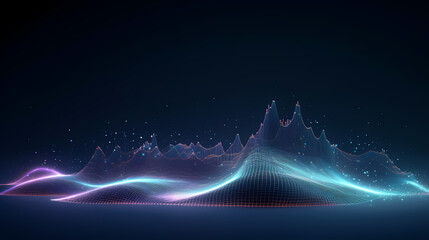 Wall Mural - abstract background of future network technology and network connections