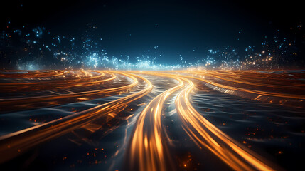 Wall Mural - abstract background of future network technology and network connections