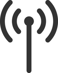 Poster - Free wi fi icon. Connection zone wifi vector symbol. Radio waves signal.