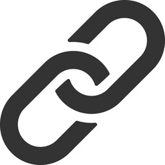 Poster - Chain link vector icon. Chainlet element flat design. Concept connection symbol isolated on white background.