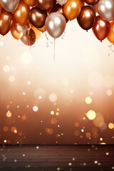 Poster - Colorful balloons floating in the air. Perfect for celebrations and adding a festive touch to any occasion