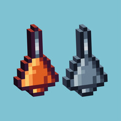 Poster - 
Isometric Pixel art 3d of bell barn icon for items asset. Bell icon on pixelated style.8bits perfect for game asset or design asset element for your game design asset.