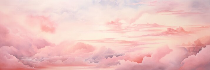 colorful watercolor background with pink clouds