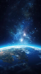 Wall Mural - Earth from space showing the beauty of space exploration .